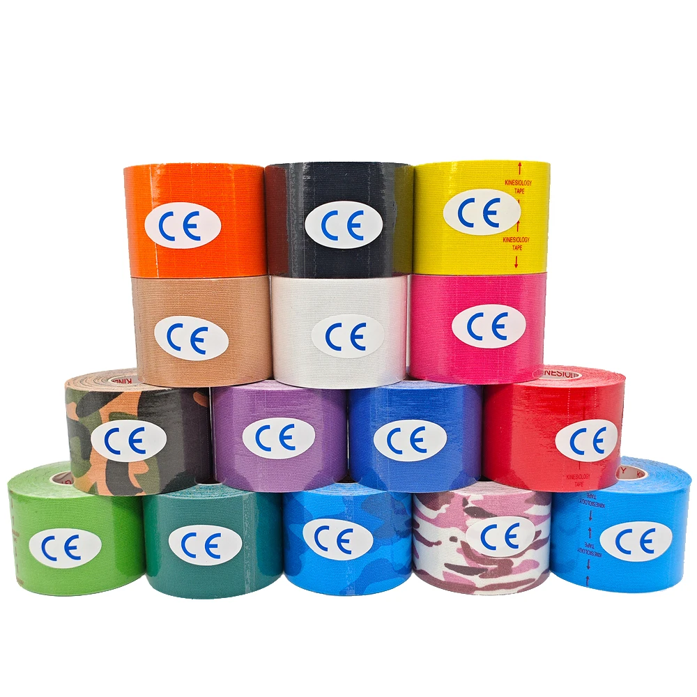 Waterproof Kinesiology Tape Muscle Bandage Sports Cotton Elastic Adhesive Strain Injury Tape Knee Muscle Pain Relief Stickers