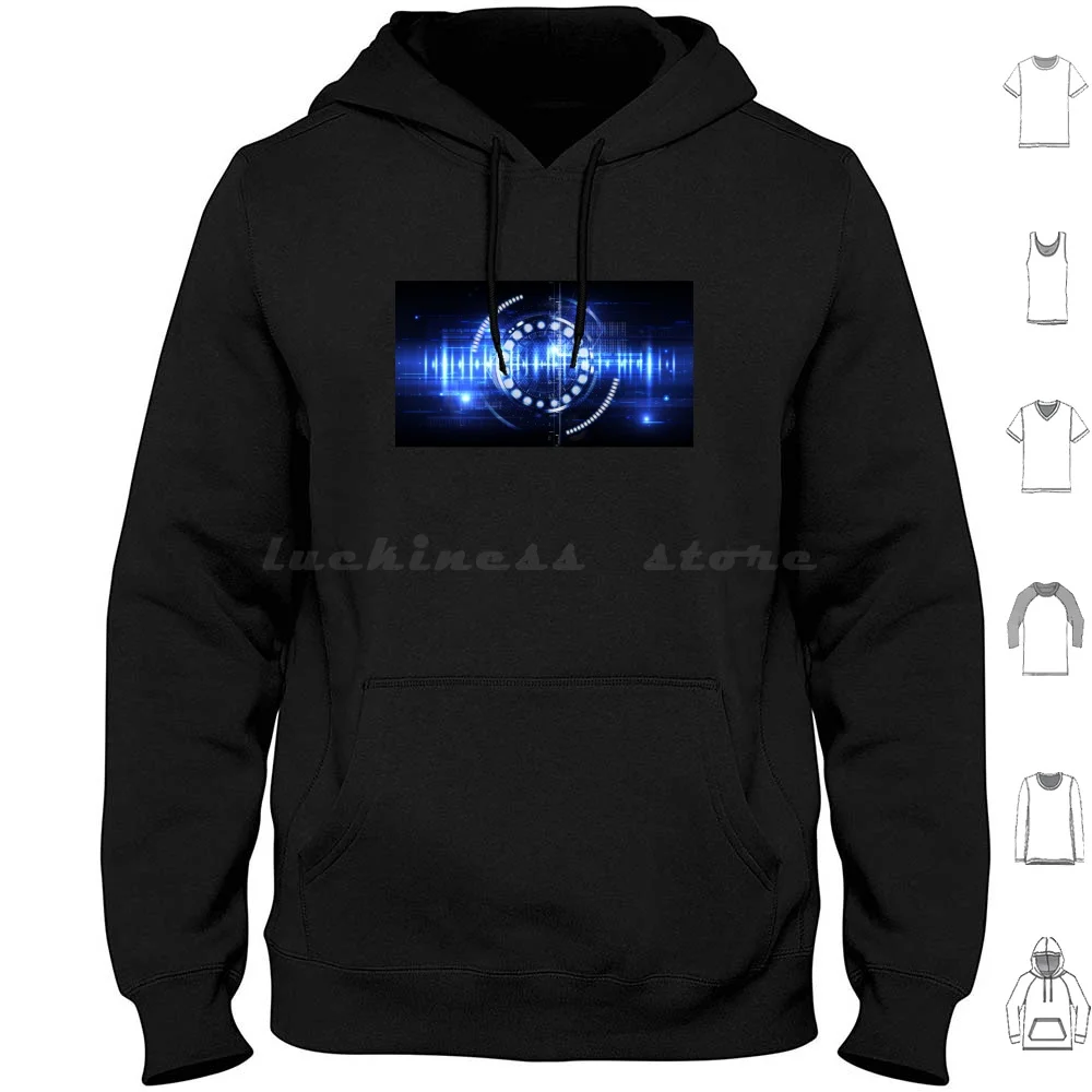 Abstract Technological Cybersecurity Identification Hoodie cotton Long Sleeve Infosec Security Cyber Iot Internet Of