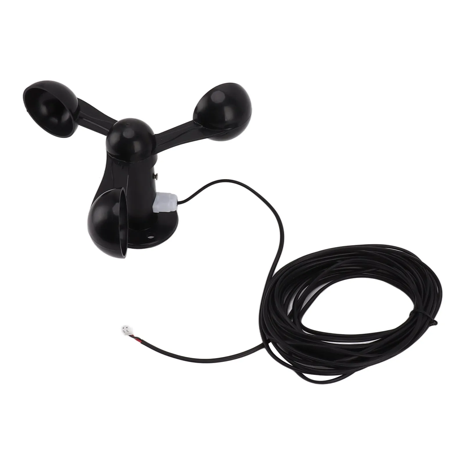 Three Cups Wind Speed Sensor 360 Degree Anti Interference Wind Speed Anemometer Cups 8M Waterproof Cable for Weather Station