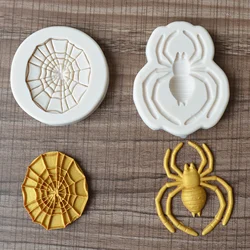 Silicone Spiders Moldes para decoração do bolo, Spiders,Spider Webs, Sugarcraft Bolo, Chocolate Fondant, Lace Mold, Bolo de decoração, Bakeware