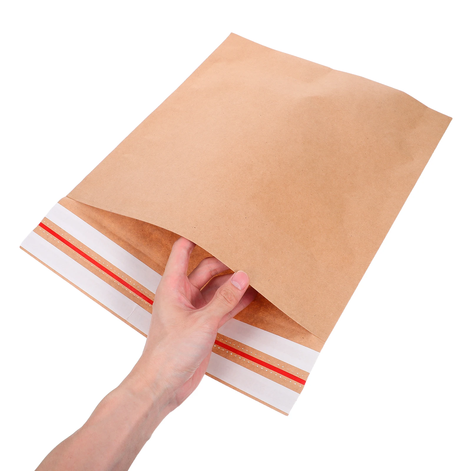 

10pcs Shipping Bags Kraft Paper Material Clothing Mailers Easy Labeling Adhesive Sealing Self Seal Packaging