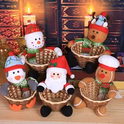 Merry Christmas Candy Storage Basket Santa Claus Storage Basket Christmas Candy Storage Basket Decoration 2024 Xmas Gifts Box