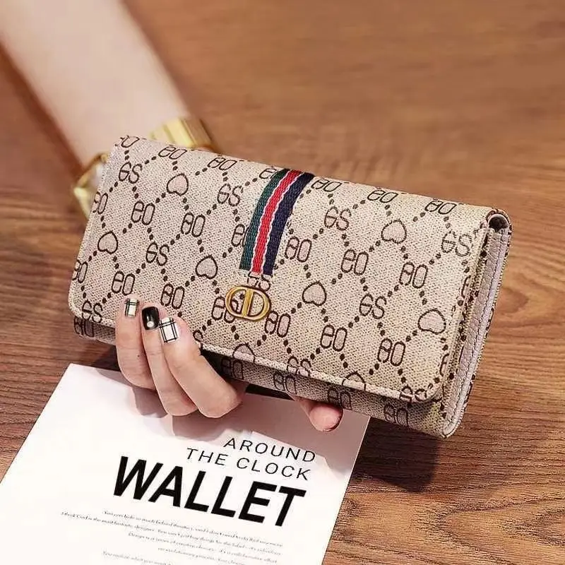 

Wallet Women's Banknote Light Luxury Internet Celebrity Thin Two Fold Multi-Card-Slot Card Holder Wallet Fashion High-End Women'