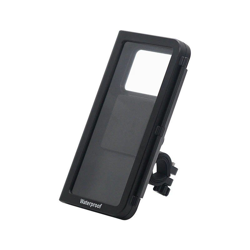 

T31C-Motorcycle Phone Mount Waterproof, Bike Phone Mount With Handlebar Mount Base & Touch-Screen, 360 Rotation Phone Holder
