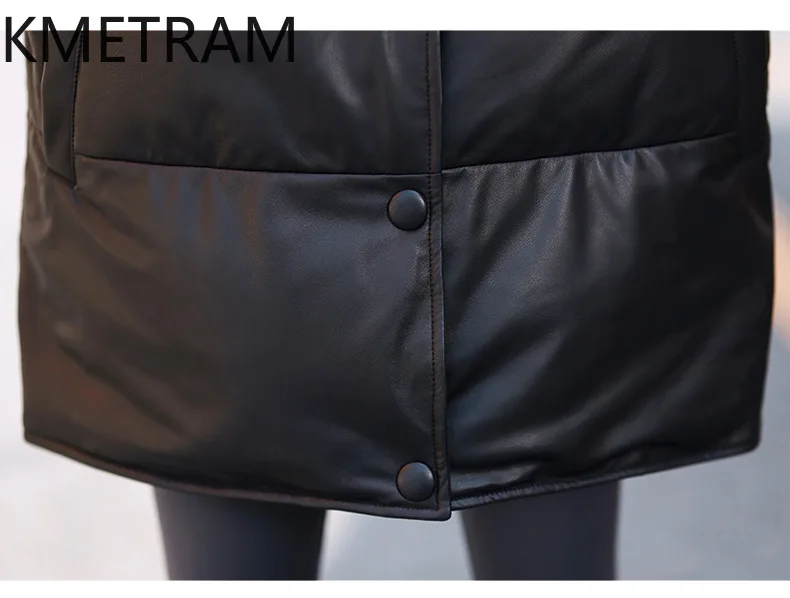 100% peau de mouton vers le bas manteaux femmes en cuir véritable doudoune avec capuche nouveau dans les vêtements d'extérieur vêtements d'hiver femme 2025 ·хо osnк