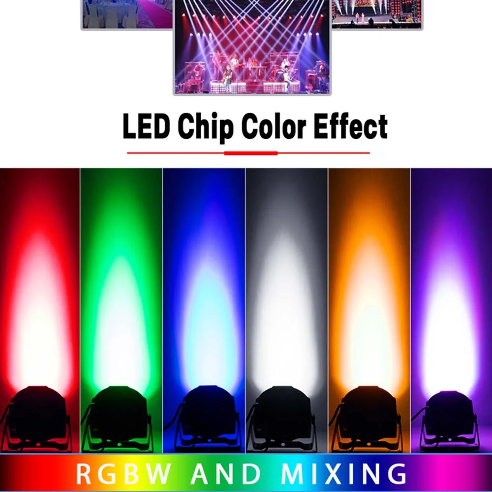 7x12W RGBW 7x18W RGBWA+UV LED Flat Par Light DMX Controller Lighting Professional Effect Light DJ Disco Clubs Party Stage Light