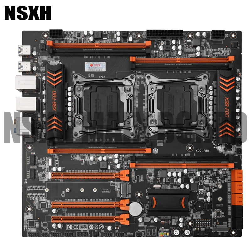 

Original X99-F8D Motherboard 256GB Dual CPU LGA 2011-3 E5 V3 DDR4 Mainboard 100% Tested Fully Work