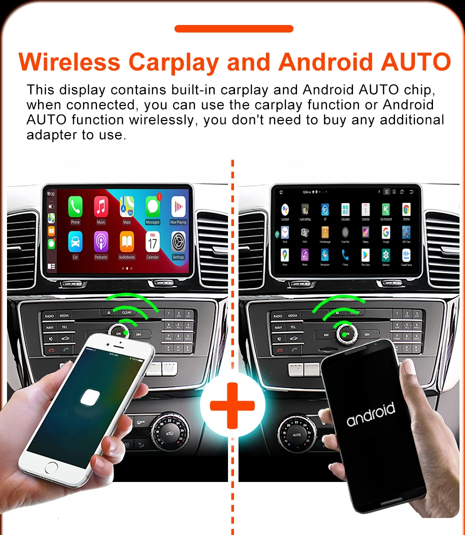 9 Zoll Snapdragon 8-CORE Wireless Carplay Android 15 Autoradio-Bildschirm für Mercedes Benz ML W166 GL X166 GL550 Bluetooth Autoradio GPS Multimedia Player WLAN 4G LTE – Detail 12