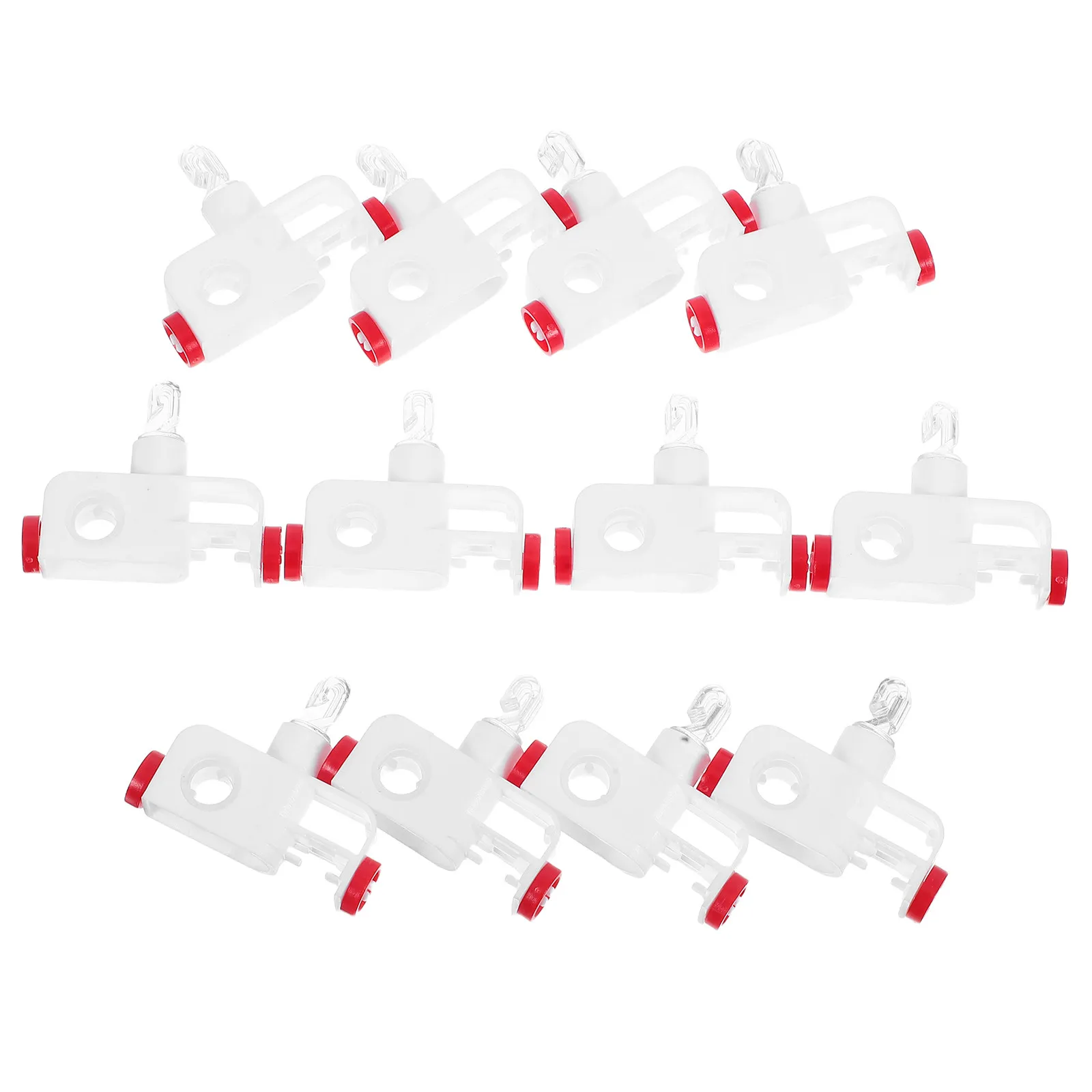 

12 шт. бесшумных роликов для вертикальных жалюзи, плавное скольжение, легкая установка, для спальни и кабинета, пластиковые направляющие для штор