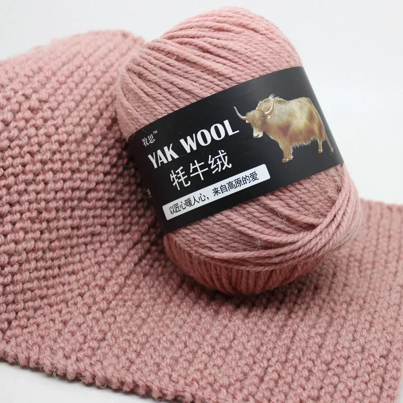 Worsted Middle Thick Thread Blended Soft Merino Wool Yarn Yak Cashmere for Hand Knitting by 3.5 mm Crochet Needle 100g 90m