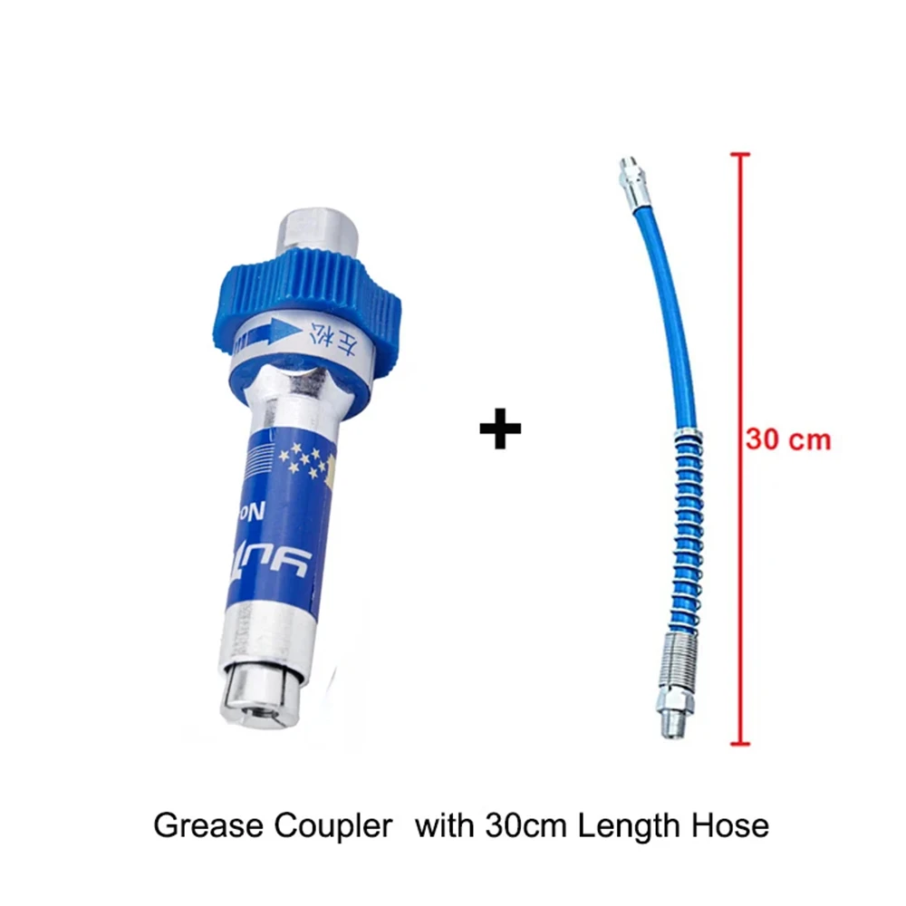 

Grease Nozzle Hose Kit Grease Coupler Lock Clamp Type High-Pressure Grease Gun Coupling End Connector Lock on Tool Accessories