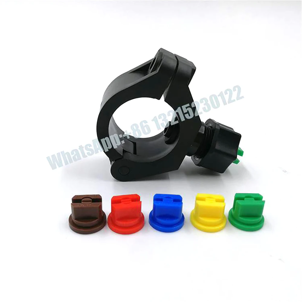 Plastic Eyelet Clip Nozzle, Pipe Clamp Holders, Fat Fan Spray, Quick Release, Agricultural Water Jet Irrigation Nozzle