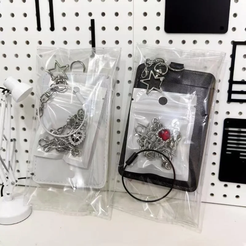 Kpop Photocard Holder PU Leather Photo Card Holder Idol Photocards Cover ID Card Sleeves Bag Charms Keychain Photo Album
