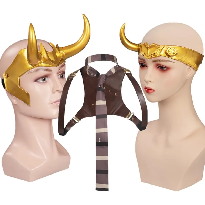 

Mobius Cosplay Necktie M. Mobius Fantasy Necktie Backstrap Sylvie Mask Halloween Carnival Costume Accessories Disguise Props