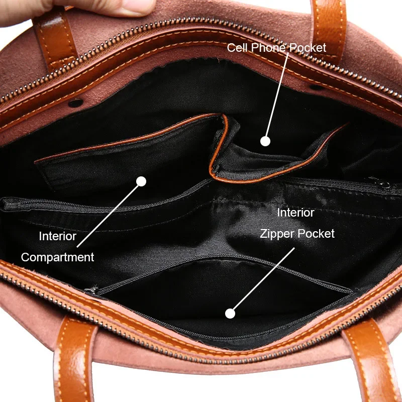 Winter Genuine Leather Women Shoulder Bags Big Ladies Handbags Luxury Brand Black Vintage Female Bags Large Hand Bags for Women