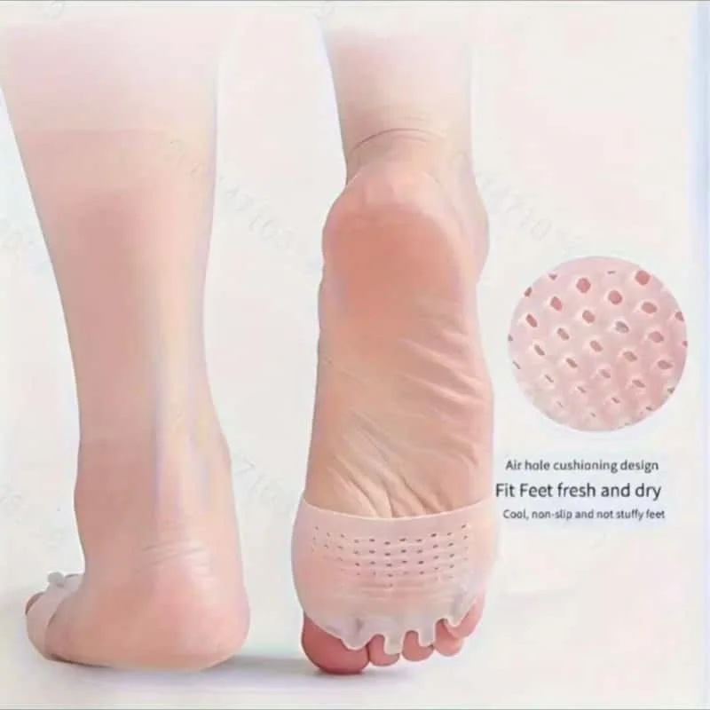 1 Pair of Gel Toe Protectors for the Forefoot, Featuring Breathable Honeycomb Design, Soft Silicone Socks, Specially Designed for Comfort, Suitable for Both Men and Women. image 3