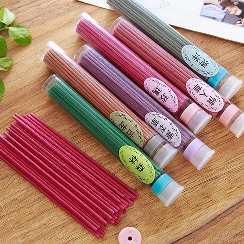 60Pcs/lots Indoor Natural Incense Burner Sticks Sleep Health Incense Stick Aroma Air Freshener Sandalwood Rose Aromatherapy Gift