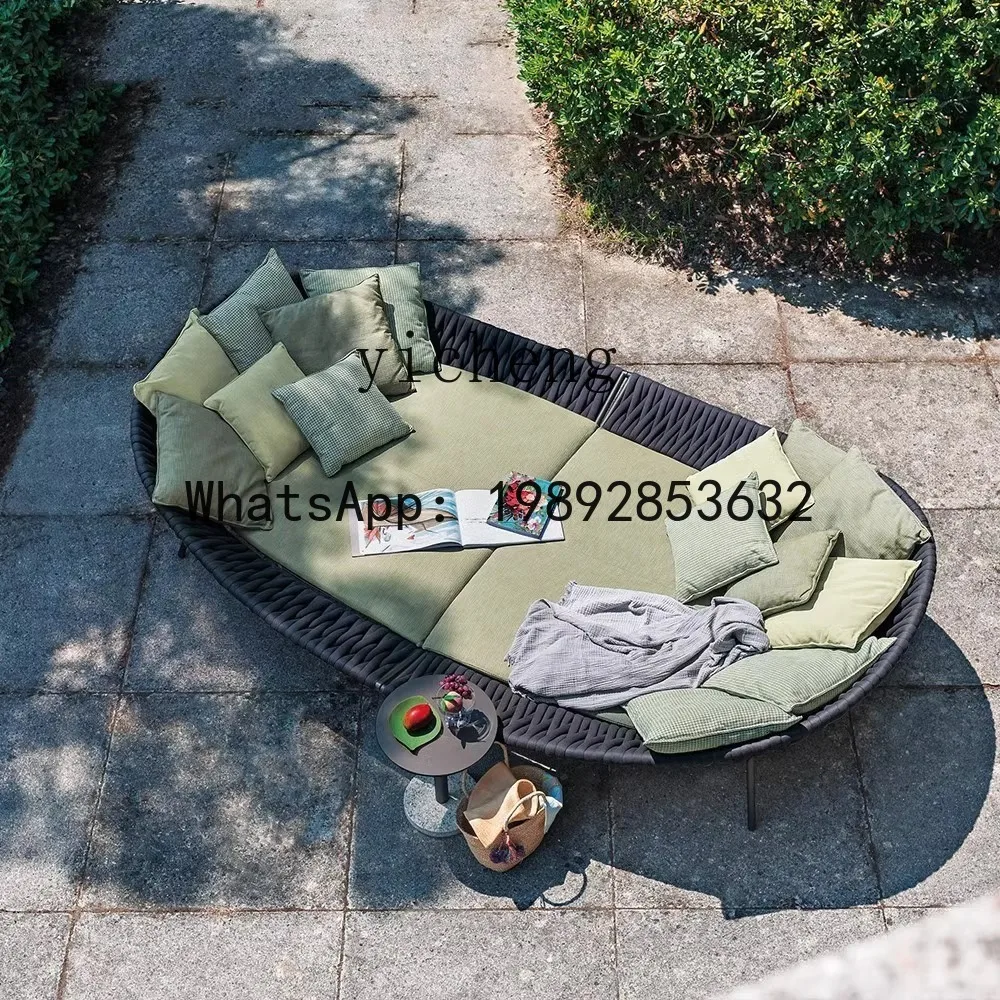

X7 Nordic Outdoor Rattan Woven Lounger Creative Courtyard Villa Terrace Outdoor Furniture