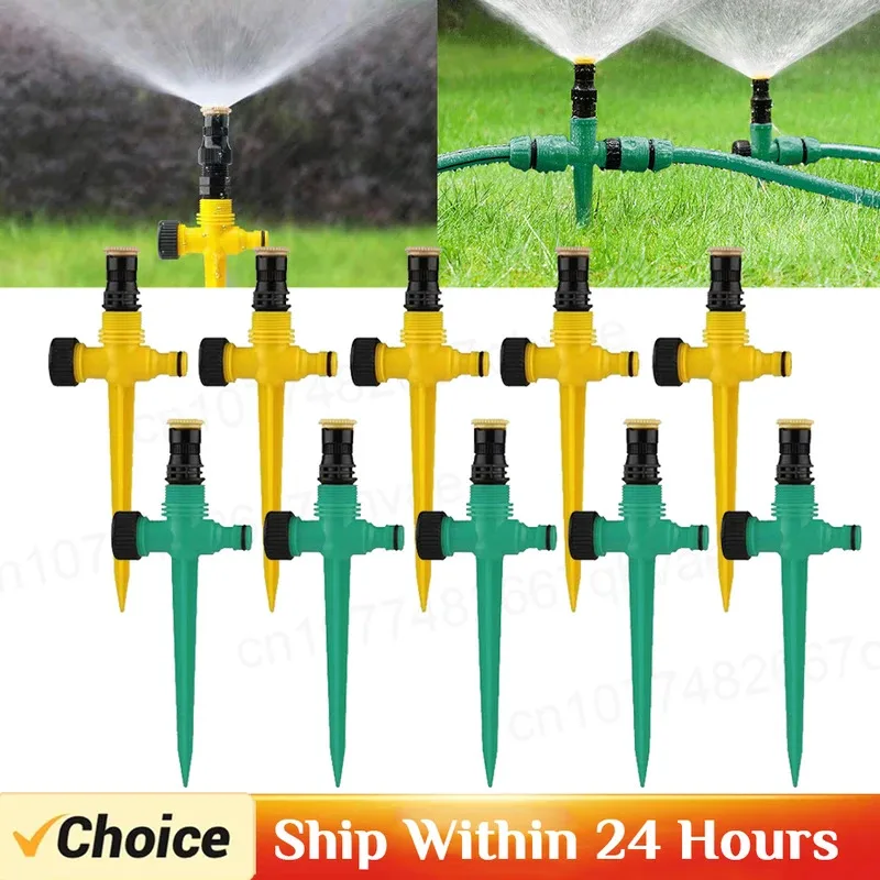 5Pcs 10Household Sprinkler Automatic Irrigation Equipment Watering Sprinkler 360 Degree Rotation Corrosion Resistant For Garden