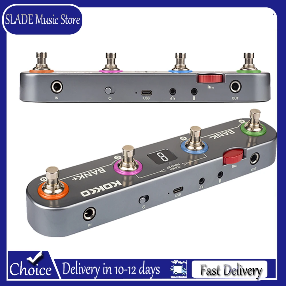 Kokko KE1 Multi-Functional Guitar Effects Processor 36 Presets 6 Effect Modules Noise Reduction Reverb Delay Boost Modulation