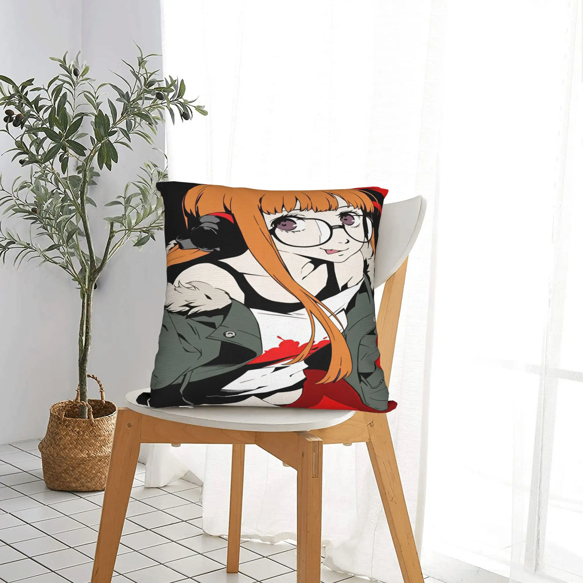P5 Futaba Sakura Joker Pillow Cover  Fashion Pillow Case For Office Car Home Decor Soft Pillowcases Gift