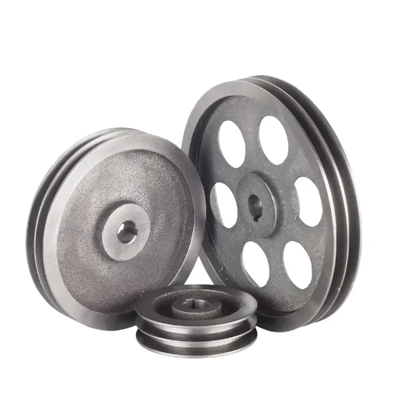 Cast Iron Single Groove Spoke V Belt Pulley with Precision Bore, 30mm OD Transmission Sheave for Extruder Equipment