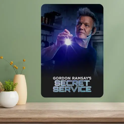 Gordon Ramsay's Secret Service Metal TV Show Poster Sign