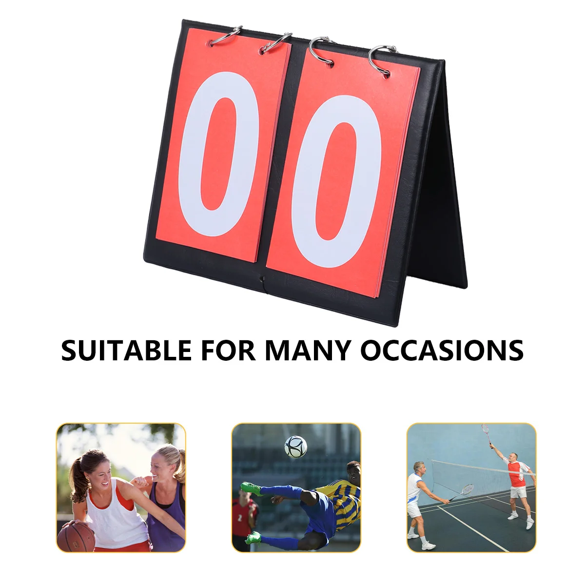 Flip Score Keeper Card Drainage Basket Basketball Board Badminton Referee Scoreboard