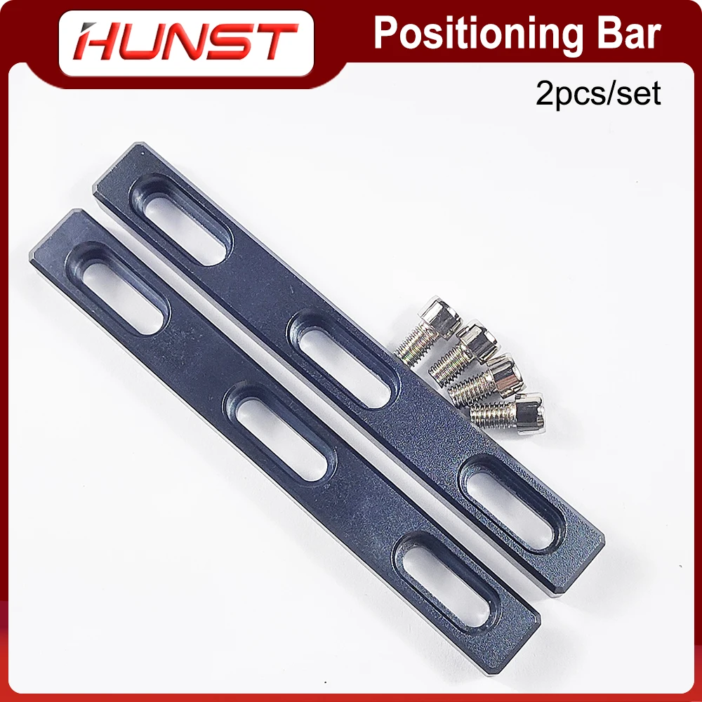 Hunst-Barra de posicionamiento para mesa de trabajo, 2 uds, 130x16mm de diámetro, 6mm + 4 Uds de tornillo de posicionamiento para máquina de marcado