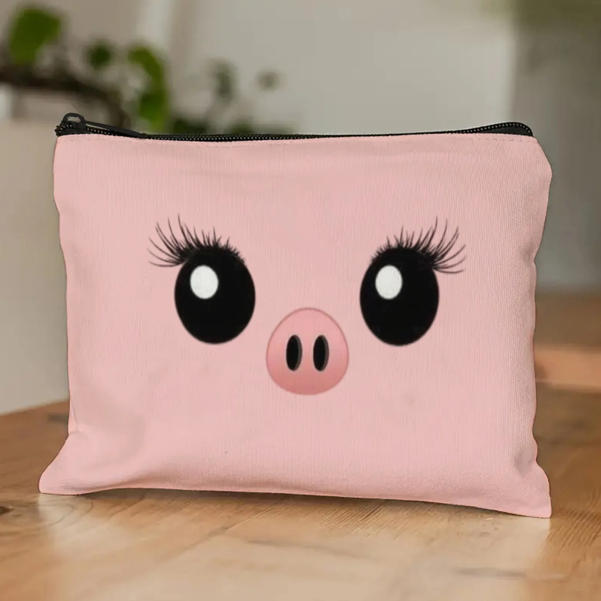 

Sweet Girly Lucky Cosmetic Pouch with Charming Piggy Durable for Makeup Storage Organizer Ideal Birthday or Celebration Gifts