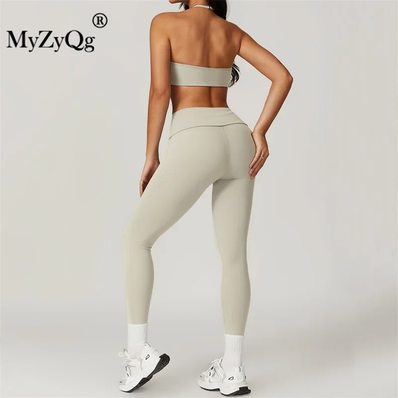 MyZyQg Women Yoga Bra Legging Sets Sports Fitness Running Tank Top Pant Suit Fitness Running Clothes 2 Piece Sets Outfits