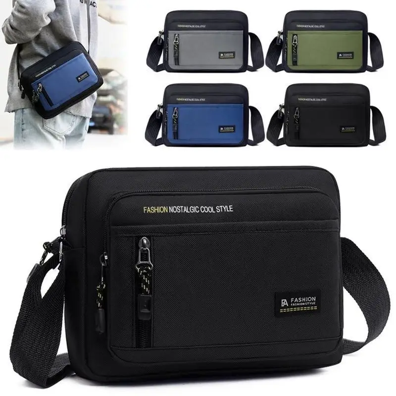

Business Crossbody Bag for Men Big Storage Multi Pockets Waterproof Shoulder Bag Work Travel Commuting Organizer Design
