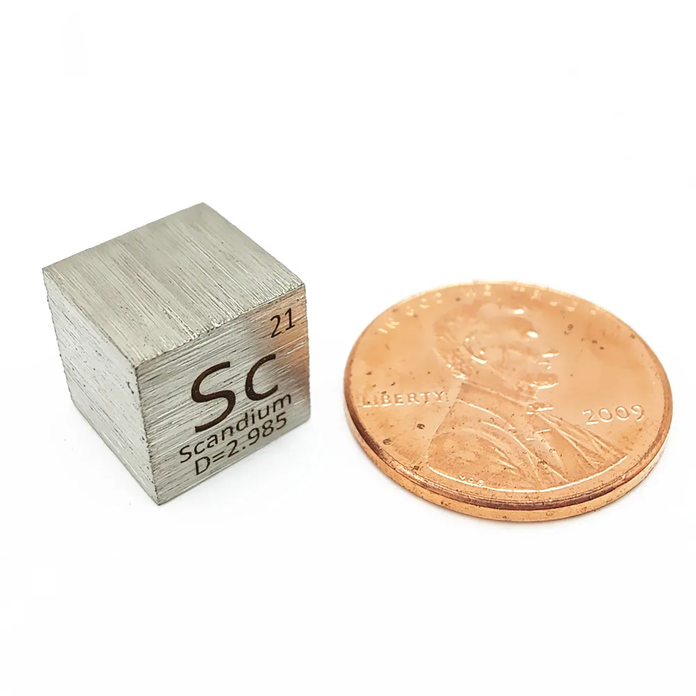 Scandium Sc Polished Cube Metal Element Collection Scandium Target Science Experiment for Research and Development 10x10x10mm