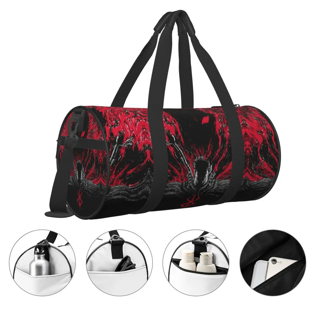 Japan Anime Bereserk Travel Bag Fashion Casual Gym Bag Couple Pattern Large Novelty Sports Fitness BagsOutdoor Handbags