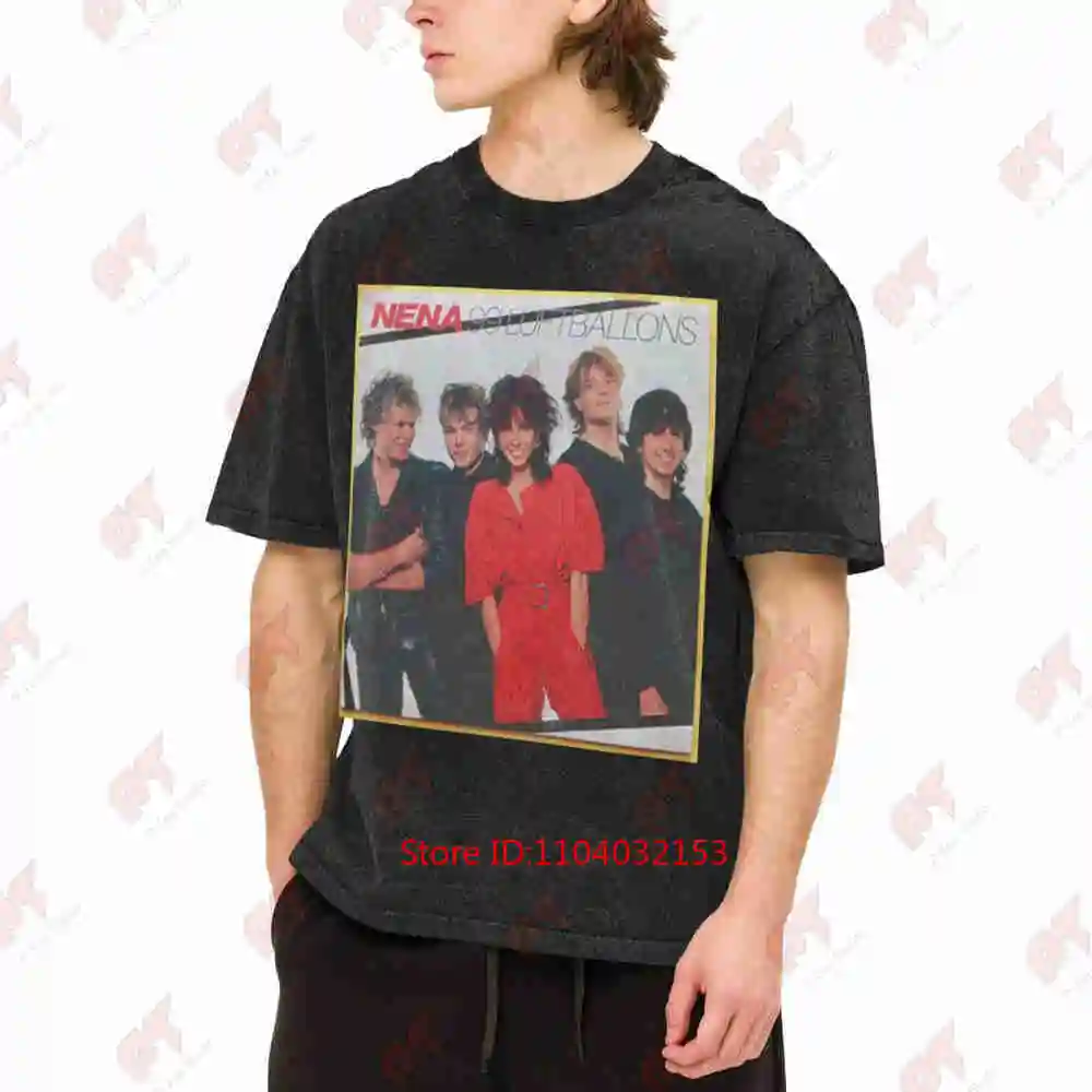 99 Red Balloons Retro Band Vintage Music Vintage Washed Tee Pure Cotton T-Shirt