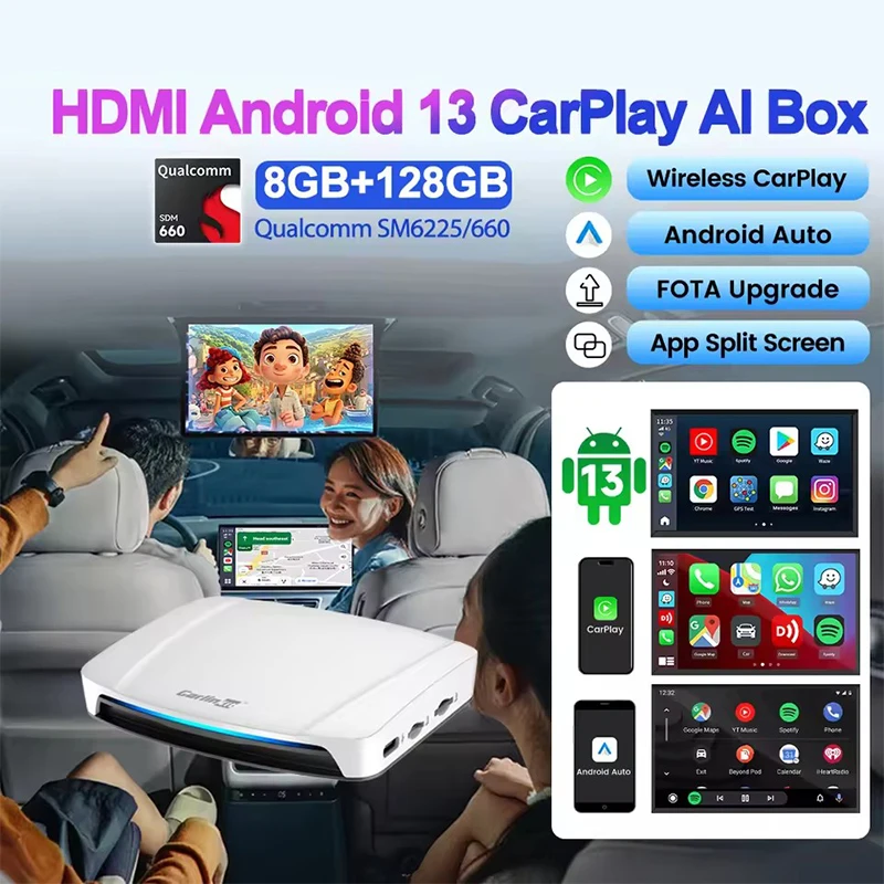 

Intelligent Car Connection Easy LED Atmosphere Light Carplay Car Machine Interconnection Wireless Box Multi System Compatibility