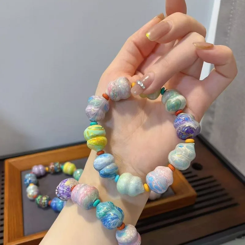 

Премиальный лаковый плавающий браслет из тыквы на руку, модные украшения