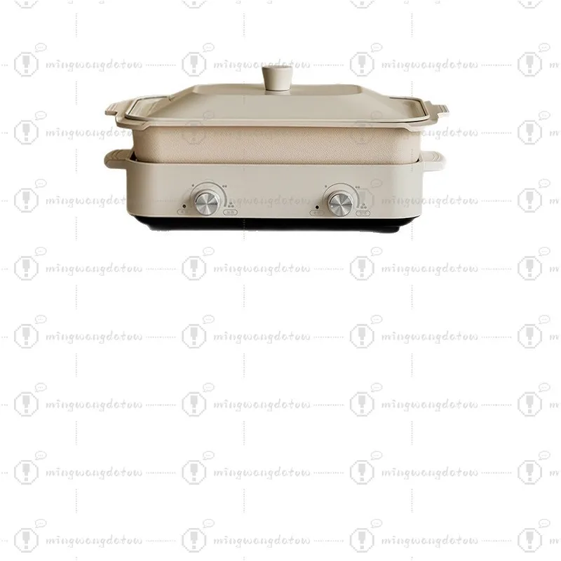 Multifunctional Electric Cooking Pot, All-in-One Household Hot Pot, Integrated Grill Pan for Barbecue, Steaming, Boiling