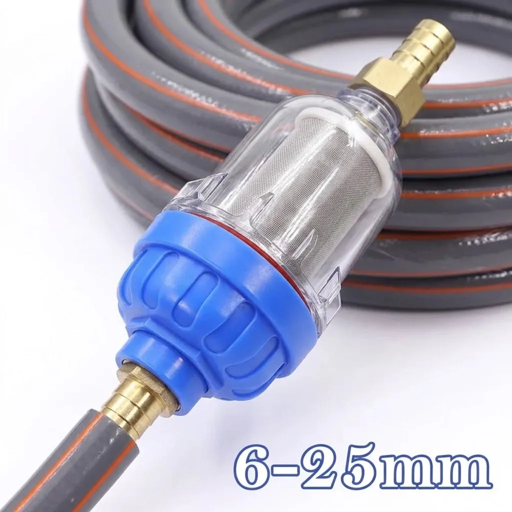 Reusable 316 Stainless Steel Screen 6-25mm 1/2 Inch 40 Micron Prefilter Brass Barb Hose Adapter Coupler Joints Filter Impurities