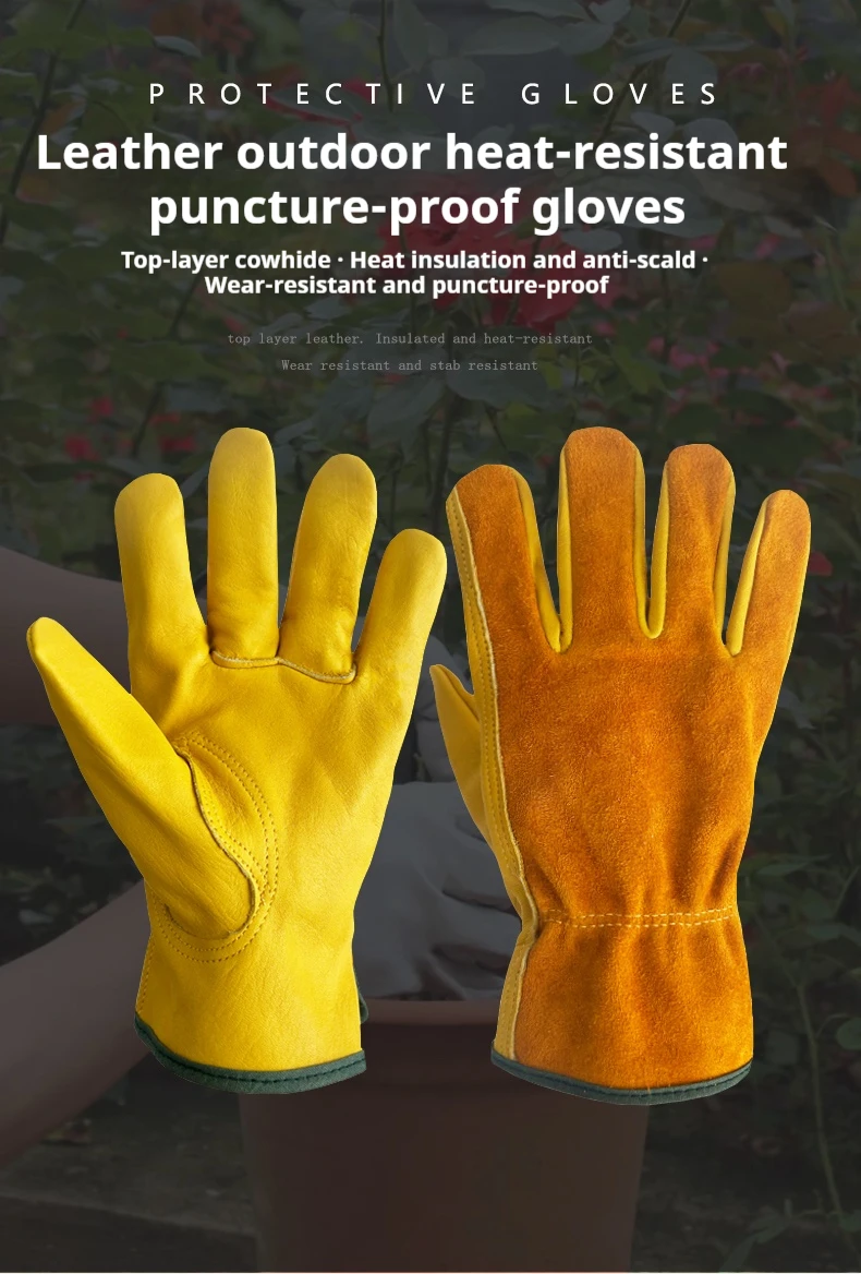 Campinghandschuhe, wärmeisolierende Handschuhe, abriebfeste und stichfeste Handschuhe für Garten- und Bergarbeiten, taktische Handschuhe. – Detail 1