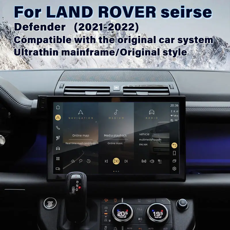 13.3 Inch 8-Core Android 14 System Car DVD Player Multimedia GPS Navigation Carplay for Land Rover Defender L663 2020 2021 2022