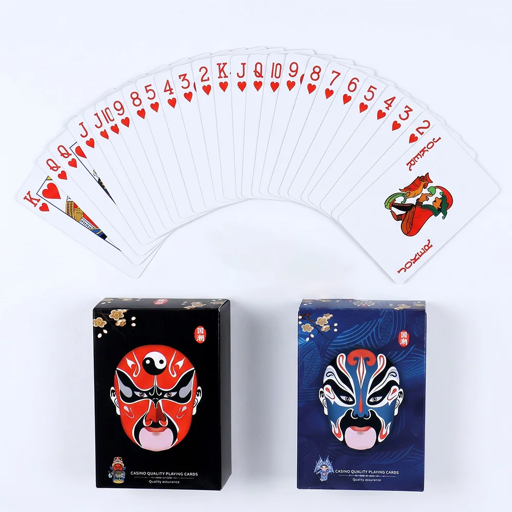 54pcs PVC Waterproof Theatrical Mask Playing Card, Board Game Cards, Cut-card Poker, for Gatherings, Parties, and Collections