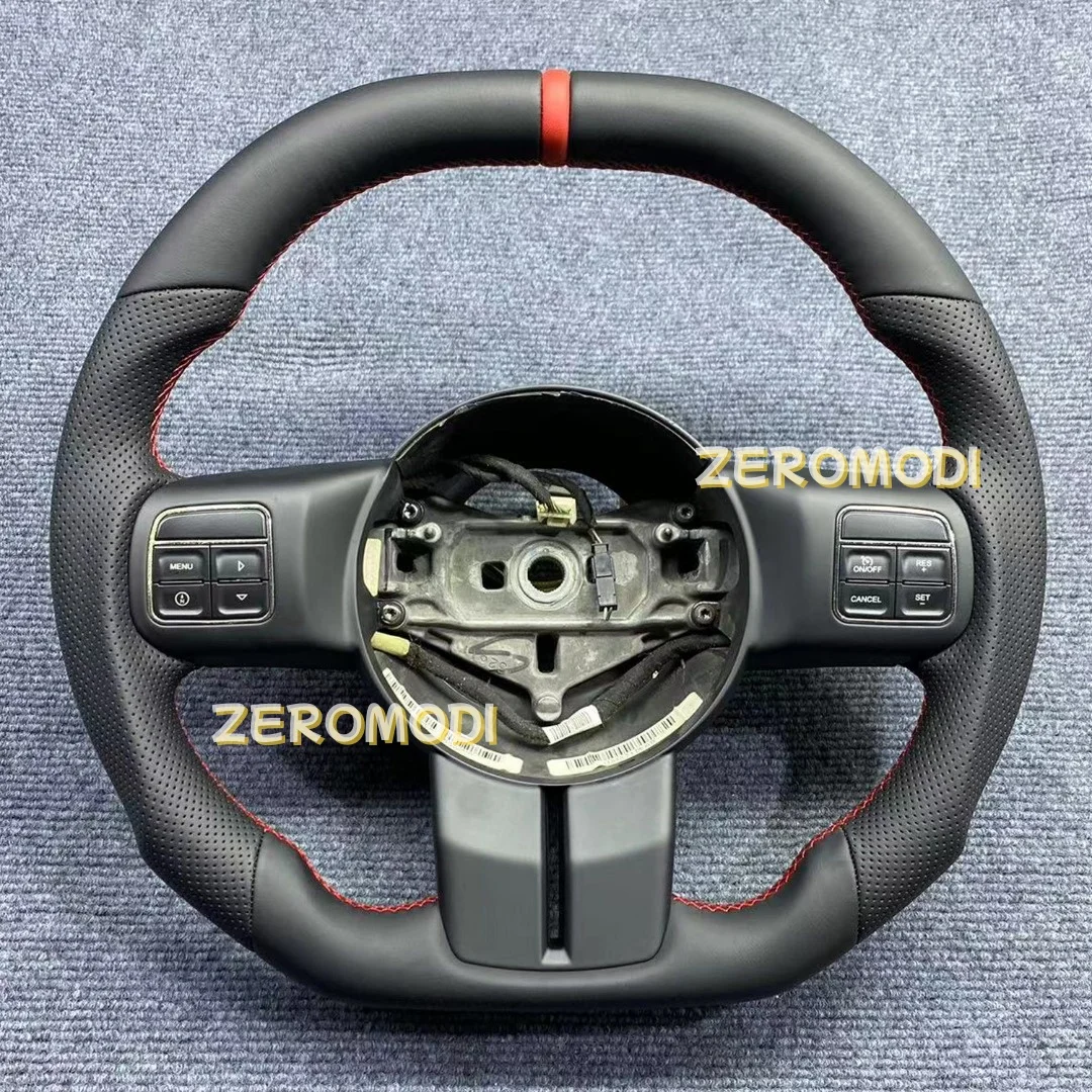 

Leather Red Stitching Steering Wheel For Jeep Wrangler JK/JKU 2011 2012 2013 2014 2015 2016 2017 Steering Wheel Car Accessories