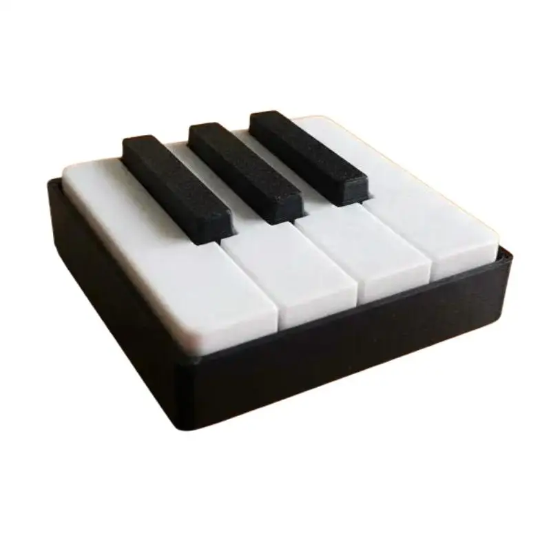 3D-gedruckter PLA-Klaviertasten-Klicker – Druckknopf-Fidget-Figur zur Entspannung, geeignet für den Schreibtisch im Büro, Partyspiele, Musikalische Tastendrucke – Detail 4