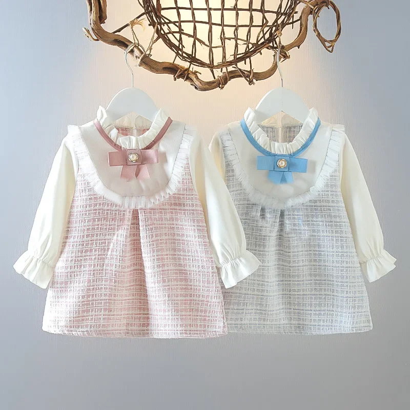 Vintage Dresses for Girls Spring Autumn High Quality Baby Girl Clothing Fashion Clothes Newborns Princess Children's Dress