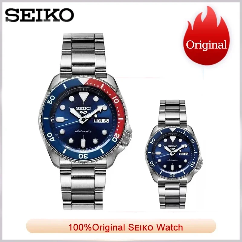 New SEIKO Mechanical Watch Men\'s Series Automatic Waterproof Steel Band Round Rotatable Wristwatches SRPD53K1 for Seiko 5