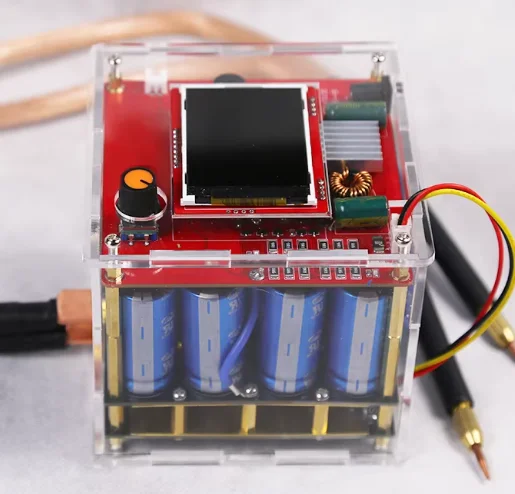 Portable 5.4V Capacitive Pulse Spot Welder for 18650 21700 Li-ion Batteries, Handheld Welding Machine with LED Display