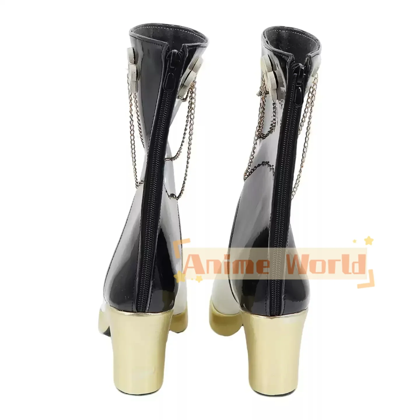 Children KPop Demon Hunters HUNTR/X Mira Black Golden Outfit Cosplay Shoes Halloween Carnival Boots Custom Made