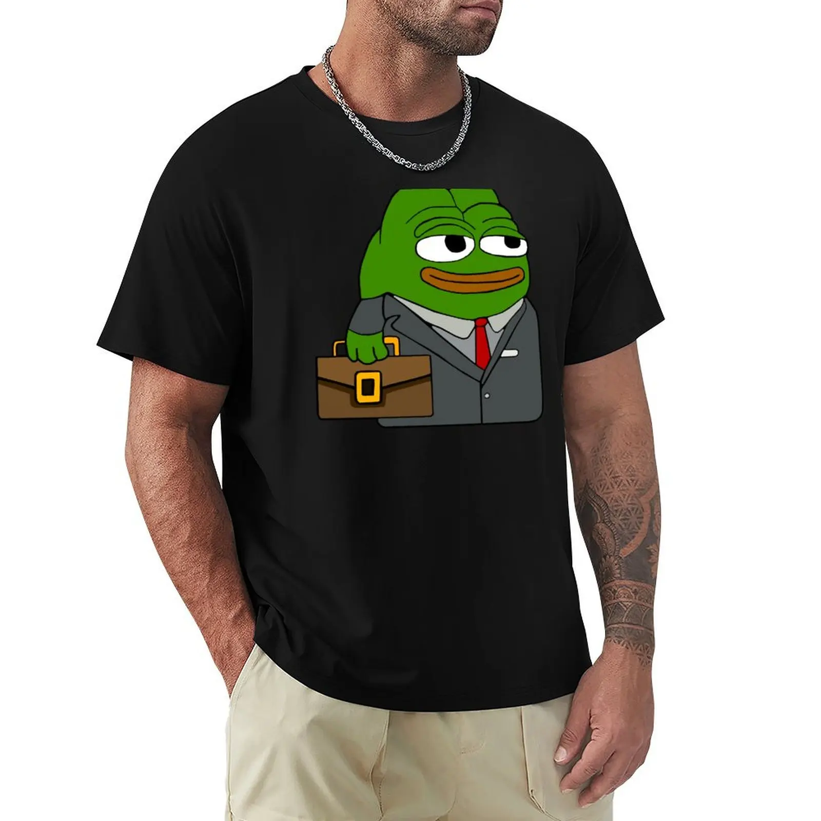 

Rare Pepe Distinguished Businessman T-Shirt vintage blanks hippie clothes shirts graphic tee men
