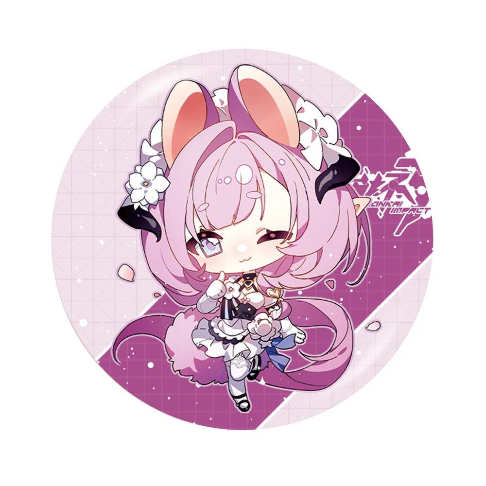 

Anime Honkai Impact 3 Elysia Cosplay Laser badge tinplate Ambitus Gift